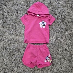 Disney Minnie Mouse Shorts 2 Piece Set Size 12M